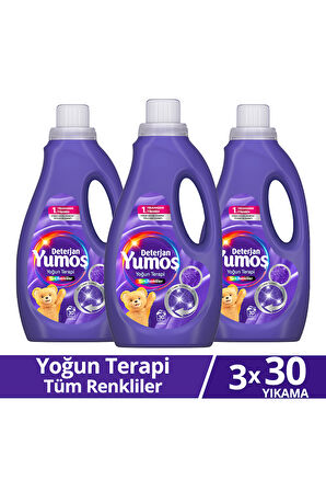 Yumoş Sıvı Bakım Deterjanı Yoğun Terapi Tüm Renkliler 30 Yıkama 1500ml x3