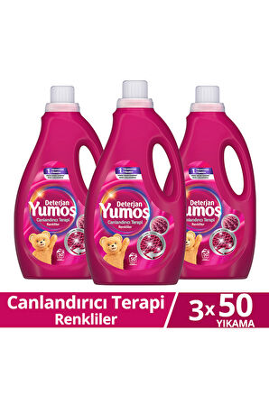 Yumoş Sıvı Bakım Deterjanı Canlandırıcı Terapi Renkliler 50 Yıkama 2500 ml x3