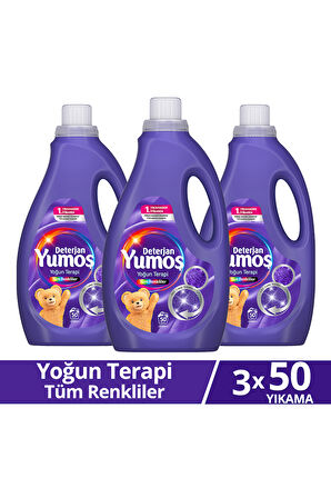Yumoş Sıvı Bakım Deterjanı Yoğun Terapi Tüm Renkliler 50 Yıkama 2500 ml x3