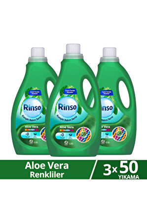 Rinso Sıvı Çamaşır Deterjanı Komple Bakım Serisi Aloe Vera Renkliler İçin 2.5 L x3