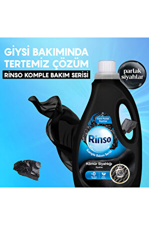 Rinso Sıvı Çamaşır Deterjanı Komple Bakım Serisi Kömür Siyahlığı Siyahlar 2.5 L x3
