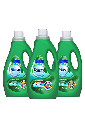 Rinso Sıvı Çamaşır Deterjanı Komple Bakım Serisi Aloe Vera Renkliler İçin 1.5 L x3