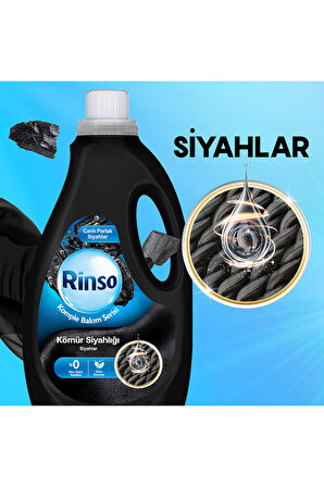 Rinso Sıvı Çamaşır Deterjanı Komple Bakım Serisi Kömür Siyahlığı Siyahlar 2.5 L