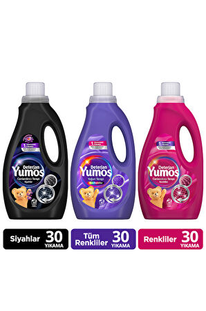 Yumoş Sıvı Deterjan Renkliler 1500 ml x1  Siyahlar 1500 ml  x1 Yoğun Terapi Tüm Renkliler 1500 ml x1