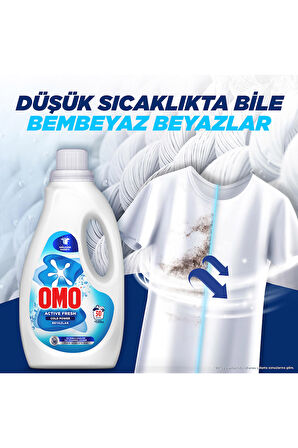 Omo Active Fresh Cold Power Beyazlar İçin Sıvı Deterjan 1500 ml x1