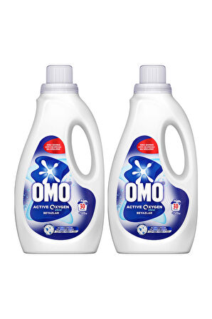 Omo Active Oksijen Etkisi Beyazlar İçin Sıvı Deterjan 1500 ml x2
