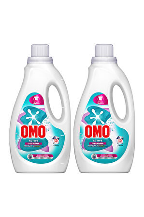 Omo Active Cold Power Beyazlar ve Renkliler için Sıvı Deterjan 1500 ml x2