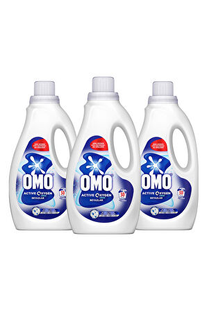 Omo Active Oksijen Etkisi Beyazlar İçin Sıvı Deterjan 1500 ml x3