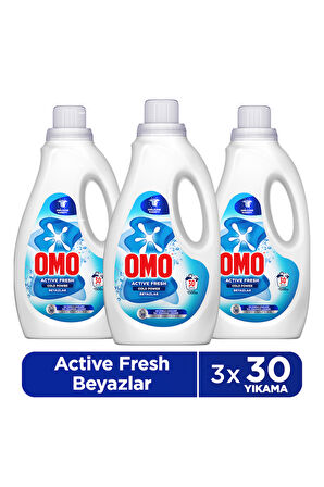 Omo Active Fresh Cold Power Beyazlar İçin Sıvı Deterjan 1500 ml x3