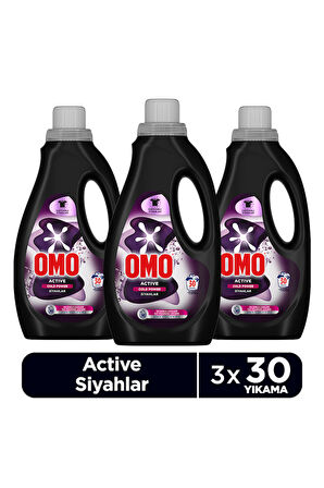 Omo Active Cold Power Siyahlar İçin Sıvı Deterjan 1500 ml x3