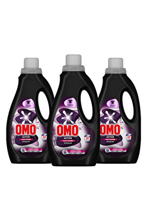 Omo Active Cold Power Siyahlar İçin Sıvı Deterjan 1500 ml x3