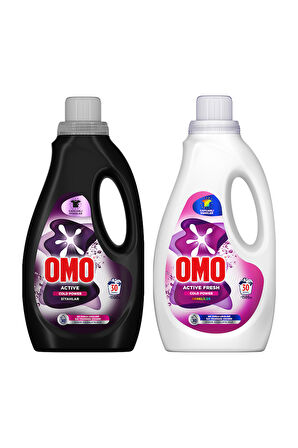 Omo Active Fresh Cold Power Renkliler Sıvı Deterjan 1500ml x1 + Omo Siyahlar Sıvı Deterjan 1500ml x1
