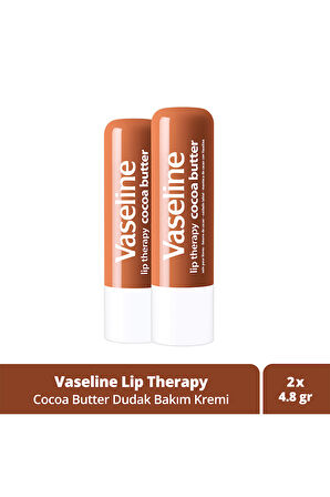 Vaseline Lip Therapy Dudak Bakım Kremi Cocoa Butter 4.8 gr x2