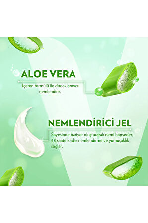 Vaseline Lip Therapy Dudak Bakım Kremi Aloe Vera 4.8 gr x2