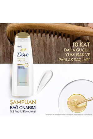 Dove Saç Bakım Şampuanı Bond Intense Repair + Peptid Kompleksi 400 ml x3