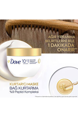 Dove 10'u 1 Arada Saç Bakım Maskesi Bond Intense Repair + Peptid Kompleksi 265 ml