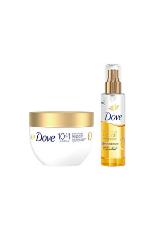 Dove Bond Intense Repair Saç Bakım Maskesi 265 ml + Çift Fazlı Saç Serumu 80 ml