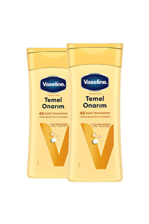 Vaseline Vücut Losyonu Temel Onarım Kuru Ciltler İçin 200 ml x2