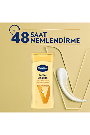 Vaseline Vücut Losyonu Temel Onarım Kuru Ciltler İçin 200 ml x2