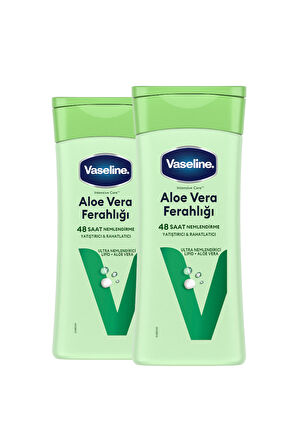 Vaseline Vücut Losyonu Aloe Vera Ferahlığı Kuru Ciltler İçin 200 ml x2