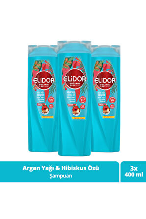 Elidor Doğanın Enerjisi Şampuan Argan Yağı & Hibiskus Özü 400 ml x3