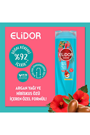 Elidor Doğanın Enerjisi Şampuan Argan Yağı & Hibiskus Özü 400 ml x3