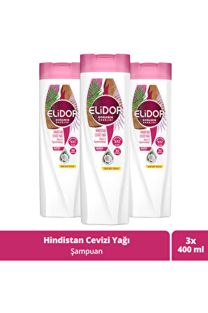 Elidor Doğanın Enerjisi Şampuan Hindistan Cevizi Yağı 400 ml x3