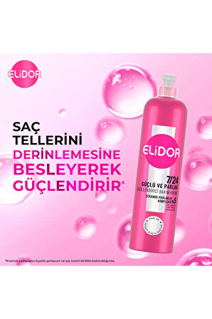 Elidor 7/24 Şekillendirici Bakım Kremi Güçlü ve Parlak 240 ml x2