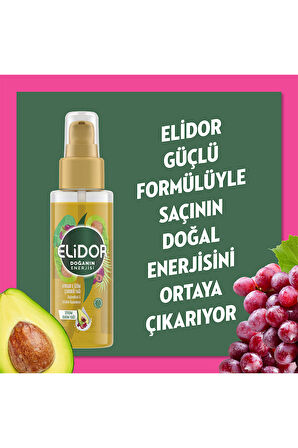 Elidor Serum Saç Bakım Yağı Avokado ve Üzüm Çekirdeği Yağı 80 ml  x2