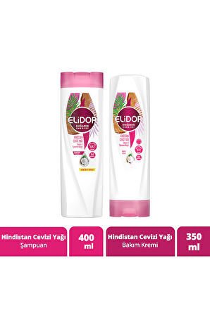 Elidor Doğanın Enerjisi Şampuan Hindistan Cevizi Yağı 400 ml + Saç Bakım Kremi 350 ml
