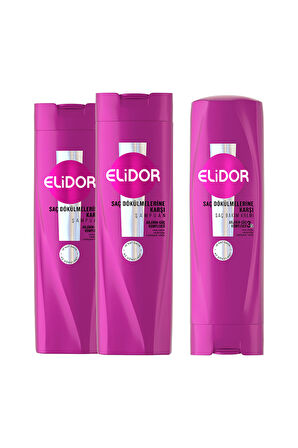 Elidor Saç Bakım Şampuanı Saç Dökülmelerine Karşı 400 ml x2 + Saç Bakım Kremi 350 ml