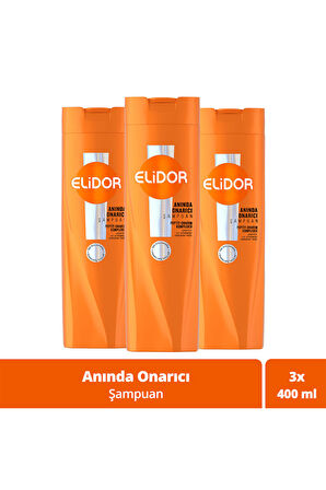 Elidor Saç Bakım Şampuanı Anında Onarıcı 400 ml x3