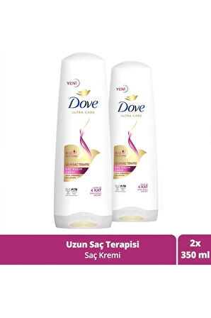 Dove Saç Kremi Uzun Saç Terapisi Yıpranmış Saçlar İçin 350 ml x2