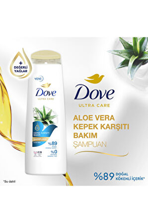 Dove Şampuan Kepek Karşıtı Bakım Aloe Vera 400 ml x3