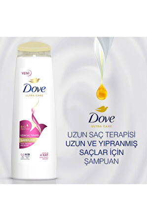 Dove Şampuan Uzun Saç Terapisi Yıpranmış Saçlar İçin 400 ml x3