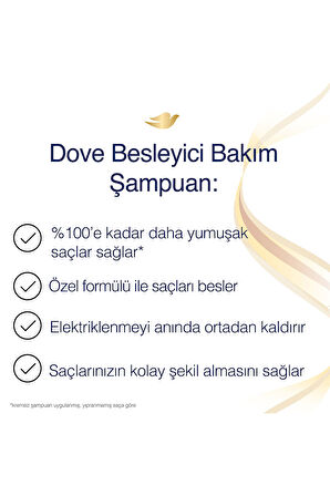 Dove Şampuan Besleyici Bakım Kuru Saçlar İçin 400 ml x3