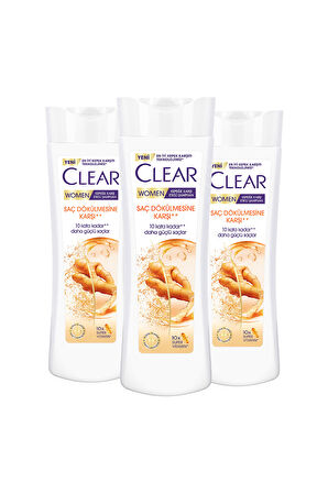 Clear Kepeğe Karşı Şampuan Saç Dökülmesine Karşı 350 ml x3