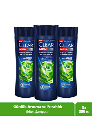 Clear Kepeğe Karşı Şampuan Günlük Arınma Ferahlık 350 ml x3