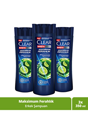 Clear Kepeğe Karşı Şampuan Maksimum Ferahlık 350 ml x3