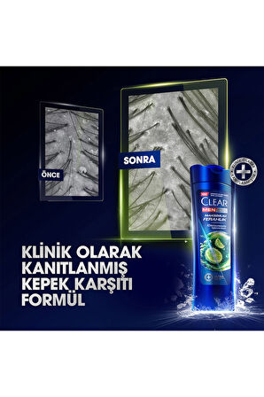 Clear Kepeğe Karşı Şampuan Maksimum Ferahlık 350 ml x3