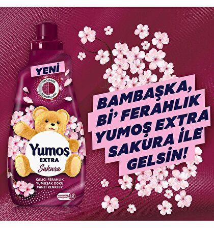 Yumoş Sprey Sakura 450 ml x2 + Yumoş Extra Çamaşır Yumuşatıcı Sakura 1440 ml x2