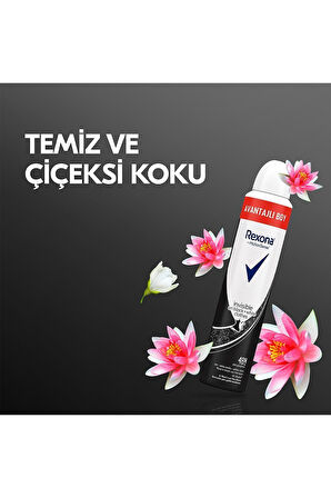 Rexona Invisible Black & White 72 Saat Kadın Sprey Dodrant 3 x 200 ML