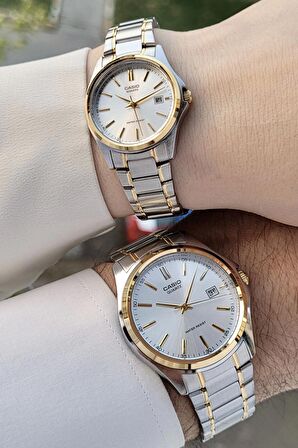 Casio CSISTE56 Gold Gümüş Renk Hediye Paketli Sevgili Çift Kol Saati