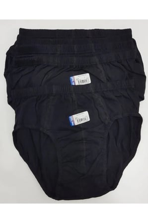 Siyah %100 Pamuklu 5 Adet Erkek Slip Külot