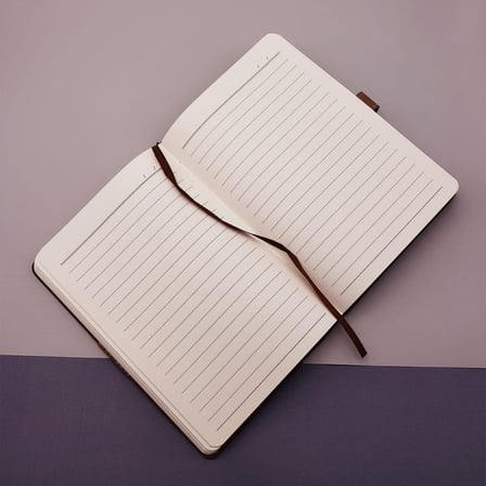 Özel Üretim Çizgili Deri Hatıra Defteri Ofis Gereci Günlük İş Hediyesi