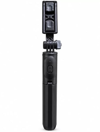Seyahat Ve Günlük Kullanım İçin Bluetooth Kumandalı Siyah Selfie Çubuğu