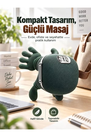 Derin Yoğurma Masaj El Masajı Isıtmalı Boyun ve Omuz Masaj Aleti 10 Parmaklı Şarjlı