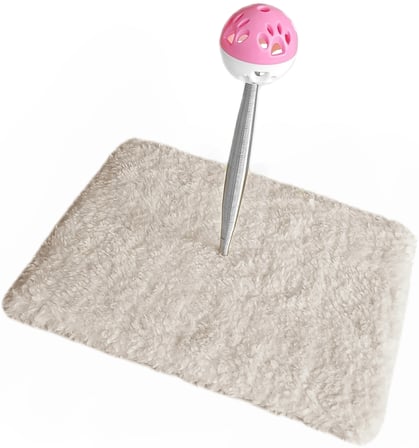 Yaylı Toplu Hacıyatmaz Kedi Aktivite Oyuncağı 16-20 cm Krem Rengi - SF-HCYTMZ-KRM