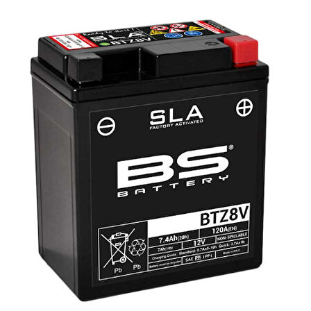 Bs Akü SLA (Kuru) BTZ8V MT25 Nmax125 155  Pcx125 150 Cbr 1000RR Tricity 125 155 X-Max 2018-2020