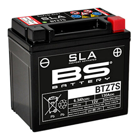 Bs Akü SLA (Kuru) BTZ7S Cbr125 Pcx125 Cb600F Cbr1000RR Kawasaki KLX450R ZX10R Ktm Exc Exf250 Exc400 Exc525 Exc530